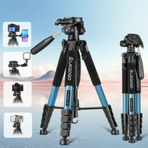 UEGOGO 74-inch camera tripod with travel bag, expandable camera tripod, T-phone stand   quick mounting pad, mobile phone live stand tripod removable pylon camera tripod