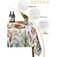 thumbnail image 2 of Pink Flowers Table Cloth, Waterproof Tablecloth for Square Tables, Spring Floral Butterfly Elegant Pastoral Reusable Washable Fabric Table Cover for Restaurant Kitchen Dining Tables 60"x60", 2 of 9