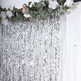 thumbnail image 5 of BalsaCircle Metallic Silver 3x6 feet Curly Foil Tassels Fringe Backdrop Curtains Party Events Decorations Supplies, 5 of 8