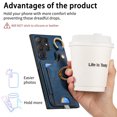 thumbnail image 3 of Wallet Case Compatible with Samsung Galaxy S24 Ultra with Card Holder, 360° Rotation Finger Ring Stand PU Leather Cover Drop Protection with Magnetic Snap Case Cover for Galaxy S24 Ultra - Blue, 3 of 8