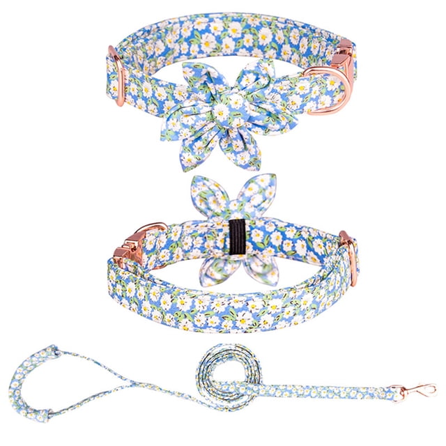 Collares para perros con flores, adorables estampados florales, collares para mascotas, collares para perros ajustables,