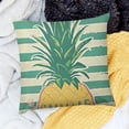 thumbnail image 2 of SHANXI  Hello Summer Pillow Covers Turquoise Watercolor Striped Outdoor Decorative Throw Pillows for Couch,Yellow Pineapple Fruits Plant Linen Decor Cushion Cover 24x24in, 2 of 5