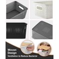 thumbnail image 3 of 6 Pack Plastic Storage Bins with  Lids for Pantry, Closet, Office, Home Organization, 3 of 6