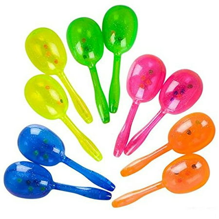 Add Life To The Party! 12 Maracas Bright and Colorful Party Favors, Noisemaker for New Years Party, 5