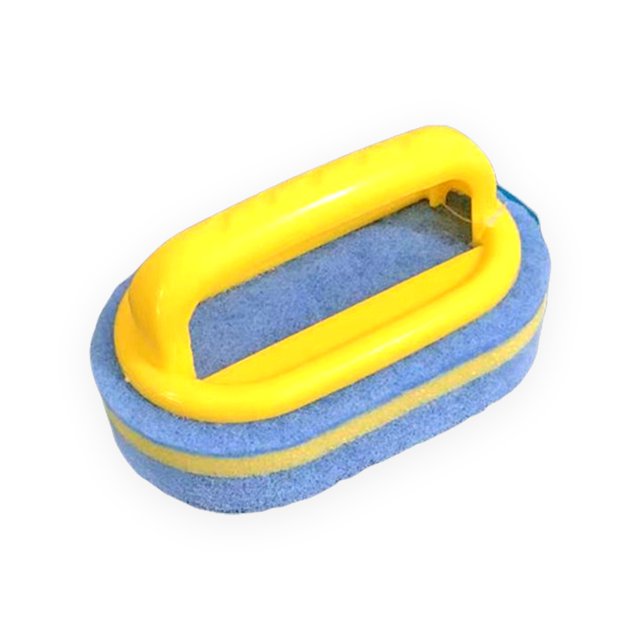 Cepillo de esponja PP, cepillos reutilizables con mango de plástico para el hogar, baño, cocina, fregadero, placa, accesorios de herramientas Suministros de limpieza para el hogar Amarillo Cateissary HA011706-02