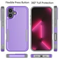 thumbnail image 4 of iPhone 16 Case ,2 in 1 Phone Case for iPhone 16 6.1 inch ,Takfox Shockproof Protection Heavy Duty Armor Durable Hard Plastic & Rubber Rugged Full Body Bumper Cover- Purple, 4 of 8