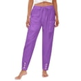 thumbnail image 5 of iHPH7 Linen Palazzo Pants for Women Flowy Pants Beach Pants Boho Pants Summer Boho Lounge Pants Women Flowy Palazzo Summer Linen Summer Outfits Beach Clothes for Women (S-5XL), 5 of 8