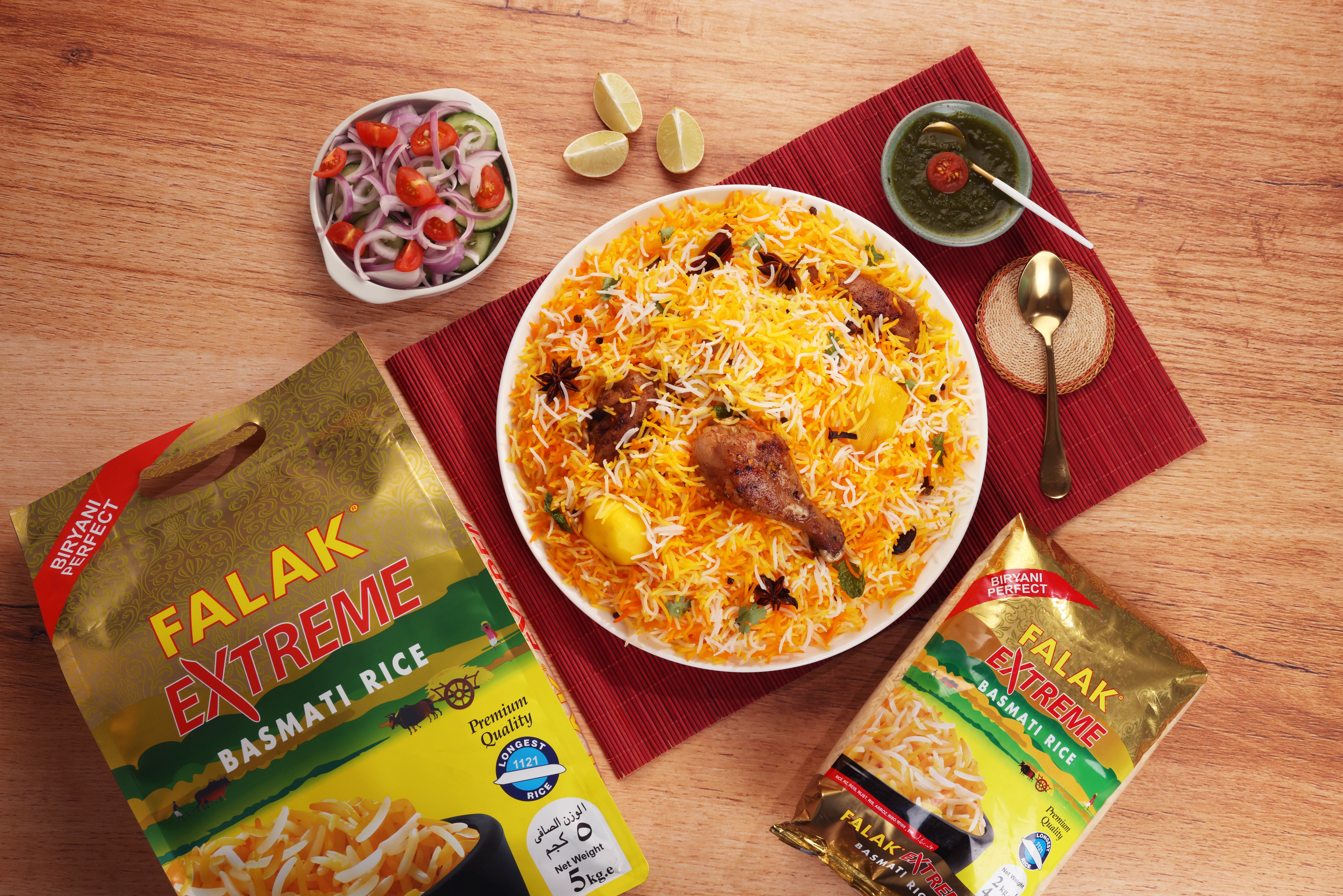 Falak Extreme Basmati Rice 10lb - Extra Long Basmati Rice - Resealable Bag - Naturally Aromatic, Aged, Flavorful, Slender, Non Sticky Grains