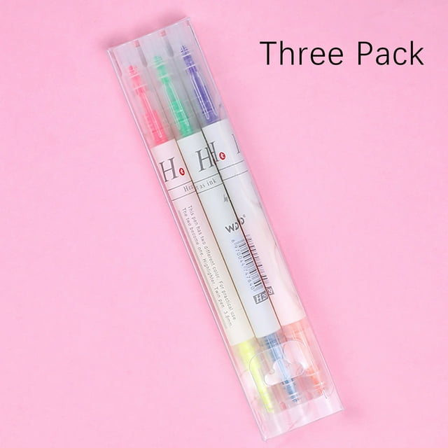 SuoKom Pen Beautiful And Lovely Double Head Double Color Fluorescent Pen Various Colors,Fluorescent Pen Is Used For Recording Notes,Marker Pen And School Stationery School Supplies On Clearance