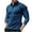 1 Blue, variant on Work Polo T Shirts for Men Long Sleeve Polos with Pockets Button up Designer Sports T-Shirts Colour Block Stretch Activewear Muscle Fit Workwear Casual Mens Running Clothes
