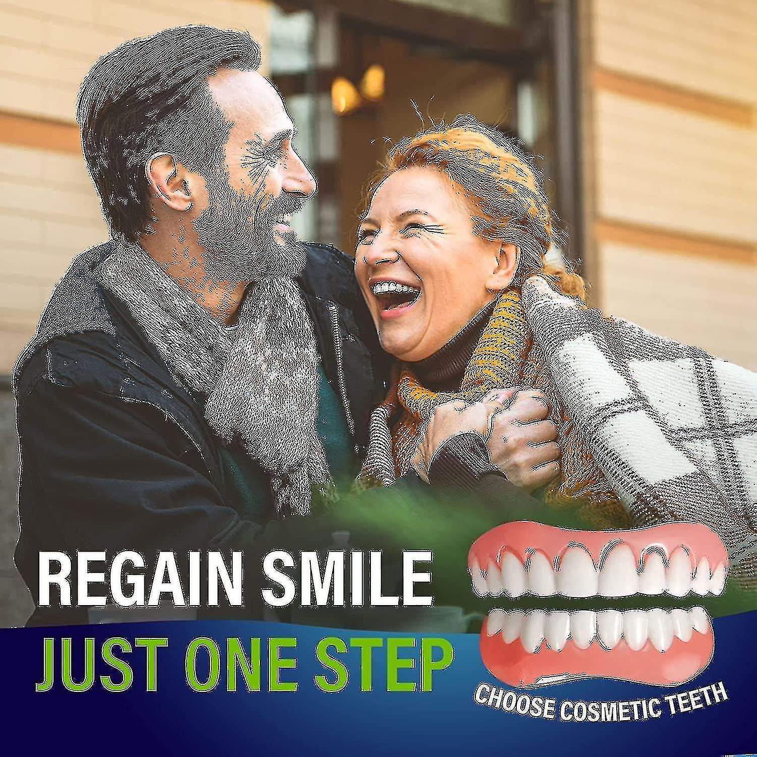 2 Sets of Dentures, Upper and Lower Jaw Dentures, Natural and Comfortable, Protect The Teeth, and Regain A Confident Smile