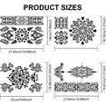 thumbnail image 2 of 4pcs A4 Mandala Stencil 11.7×8.3inch with Paint Brush 9 Types Vintage Mandala Border Patterns Reusable Furniture Stencils for DIY Mandala Art Craft Wood Floor Wall Tile Fabric, 2 of 7