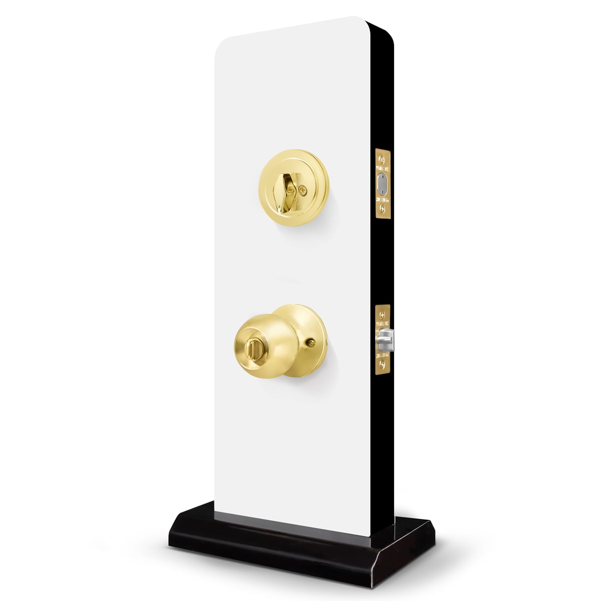 Premier Lock® Solid Brass Entry Lock Set Door Knob & Deadbolt Keyed Alike SC1 Keyway. 6 Total Keys, Keyed Alike
