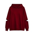 thumbnail image 6 of Tbopshirt Hoodies for Women Loose Casual Hoodie Long Sleeve Panel Splicing Pullover Sweatshirt for Daily Leisure & Street Style, 6 of 6
