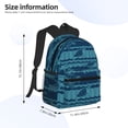 thumbnail image 4 of Picia Turtles and Waves Large Capacity Backpack Classic Style Backpack Casual Backpack Water-Resistant School Work Travel Outdoor Backpack, 4 of 8