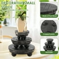 thumbnail image 3 of 3 Pcs Wood Plant Stand Indoor Outdoor, Round Wood Riser for Decor 3/4/5" Wooden Stool Display Stand Flower Pot Holder Small Planter Tray Modern Potter Decorative for Desktop Counter Room, 3 of 11