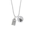 thumbnail image 2 of Delight Jewelry Silvertone Live Long Silvertone Script Initial Disc - & - Charm Necklace, 20"+3", 2 of 4