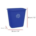 thumbnail image 2 of Commercial Recycling Bin, 6-Gallon, Blue, 2 of 5
