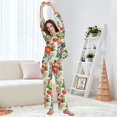 thumbnail image 5 of FORMRS Womens Pajama Set Long Sleeve Top and Pants with Pockets Soft Comfy Lounge Sleepwear, Sizes S-2XL, Colorful Flowers Pattern, 5 of 7