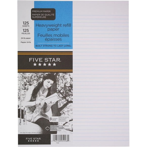 Five Star® Refill Paper, 125 Sheets