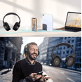thumbnail image 5 of Audifonos Cancelacion Ruido Diadema Inalámbrico Bluetooth Negro, 5 of 5