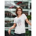 thumbnail image 2 of Floral Dream Catcher Women White T-Shirt, Female x-Large, 2 of 4