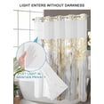 thumbnail image 6 of No Hook Shower Curtain with Snap-in Liner, Golden Grey Tree Waterproof Fabric Bathroom Curtains, Oil Painting Forest Abstract Art Bath Curtains & Mesh Top Window Stand Up Stall 72"x84" Long, 6 of 9