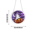thumbnail image 3 of Halloween Sun Catcher for Window Hanging, Wooden Puzzle Ghost Witch Acrylic Stained Glass Decor for Windows Door Wall, House Warming Gift for Puzzle Lovers by MPOISVA, 3 of 6