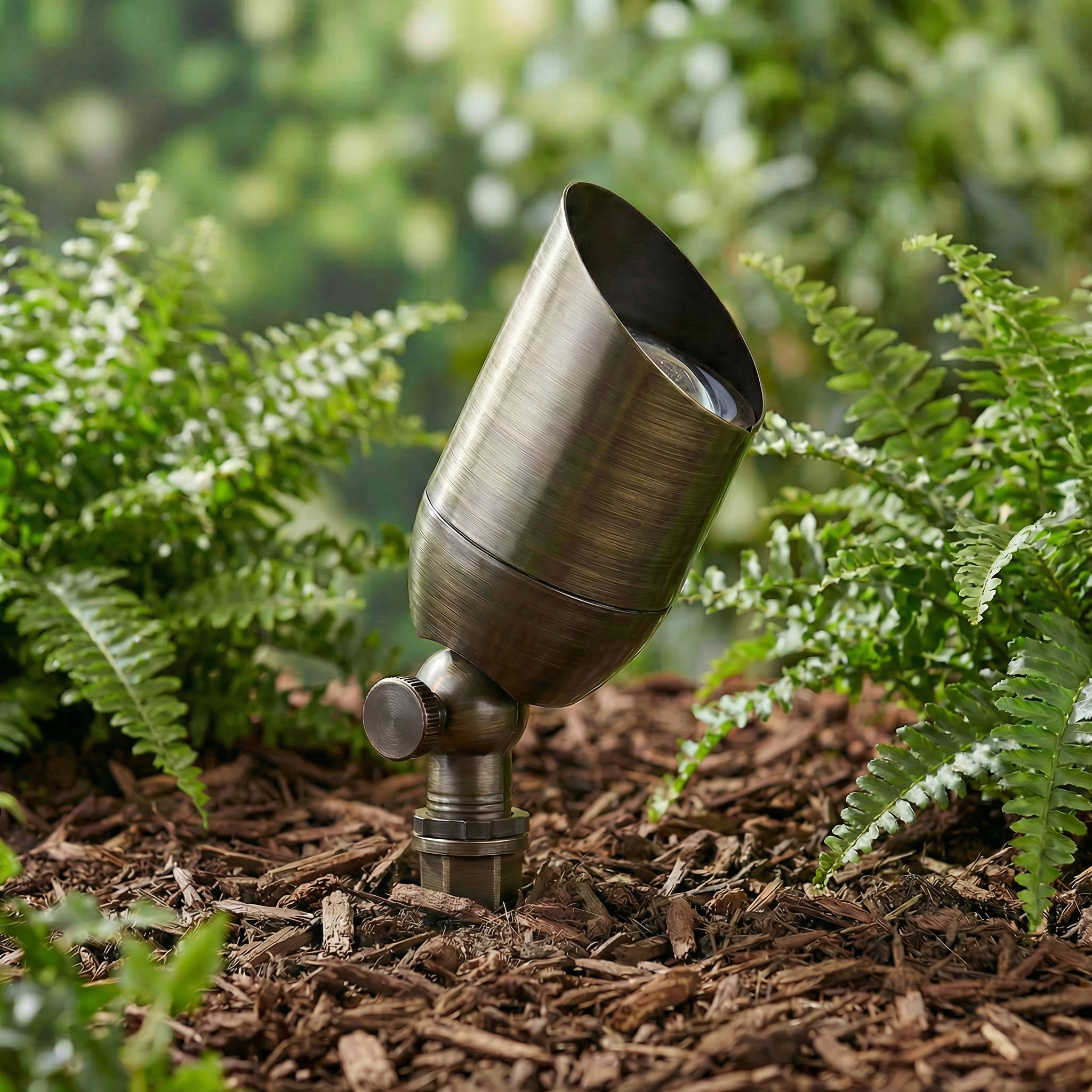 LNC 6W Solid Bronze LED Outdoor Spotlight 2700K Warm White 490 Lumens for Low Voltage Landscape Lighting of Yard, Lawn, Garden, Patio, Trees & House