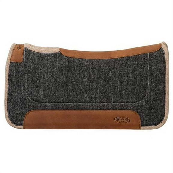 Weaver Leather Contoured Jute and Felt Western Horse Saddle Pad - 30 x 30 Black/Gray