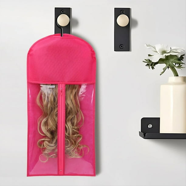 12 Piezas de Soporte para Pelucas, Bolsas para Guardar Pelucas, Soporte para Extensiones de Cabello, Soporte para Pelucas para Guardar Extensiones de Cabello