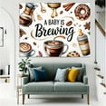 thumbnail image 6 of Coffee Baby Shower Backdrop A Baby is Brewing Coffee Photography Background Watercolor Milk Bottle Coffee Beans Donuts Newborn Baby Shower Party Decorations Holiday Colorful Firework Banner, 6 of 6