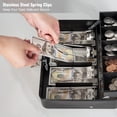 thumbnail image 4 of Cash Box with Money Tray and Lock Metal Money Box for Cash Register Large Cash Lock Box for Money Includes Slots Coin Tray Bill Slots Keys .x .x .Bla, 4 of 7