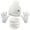 #A-4Pcs, variant on Winter Kid Boys Girls Warm Hat Gloves Set Pompom Striped Design,4Y-10Y
