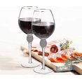 thumbnail image 3 of 2 Pieces Rhinestone Red Wine Glass - Tulip Shaped Diamond Wine Glasses For Celebrations H Tw, 3 of 3