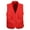 Red, variant on Joernso Men Waistcoat Solid Color Multi Pockets Zipper Sleeveless Spring Vest for Fishing