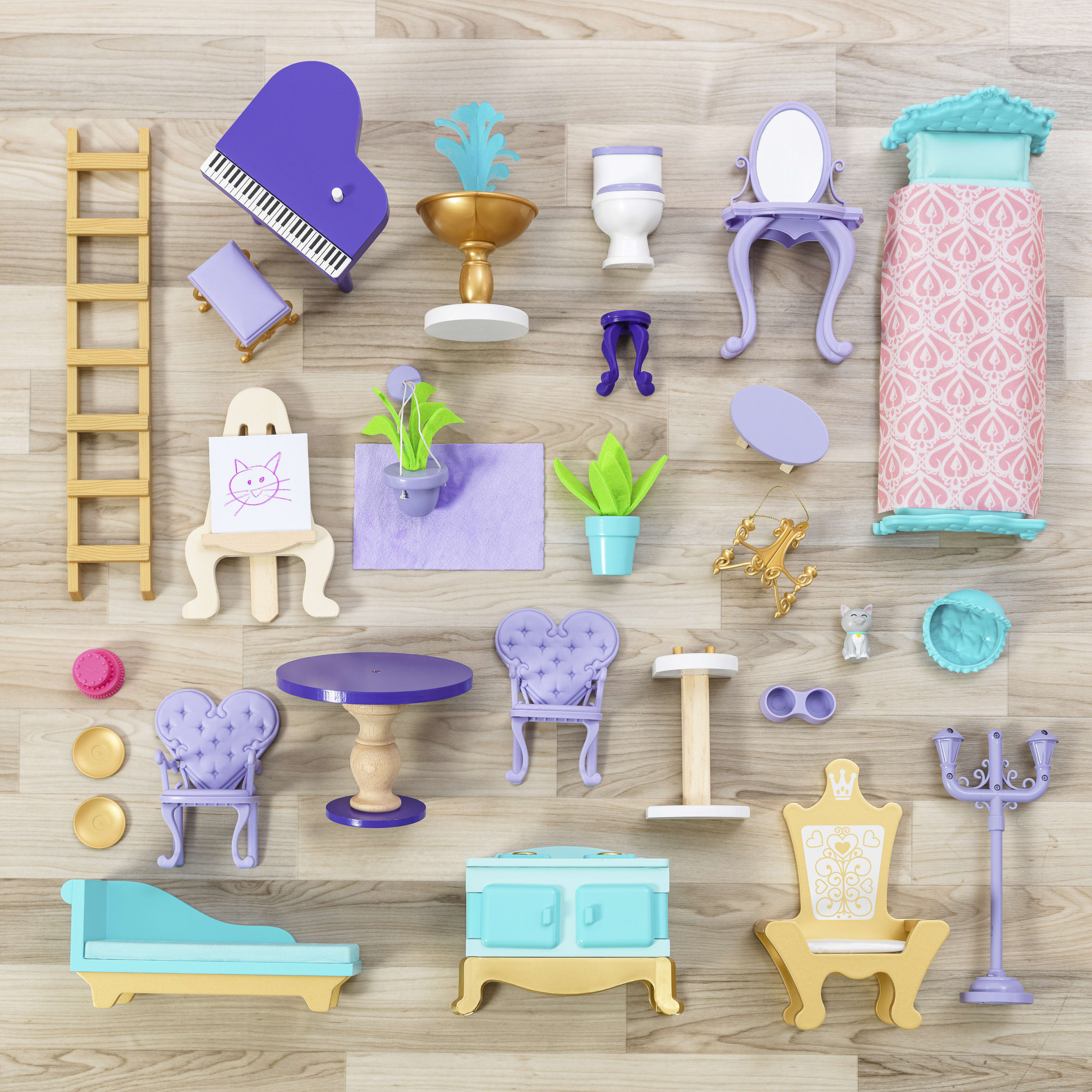 KidKraft Princess Party Castle Dollhouse, 30 Accessories