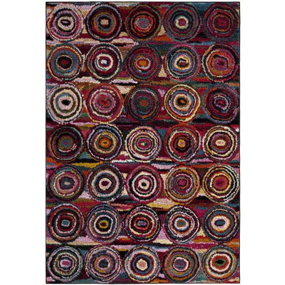 SAFAVIEH Aruba Sharyl Geometric Area Rug, Multi, 5'3" x 7'6"