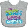 thumbnail image 3 of Inktastic Lineman Grandpa Boys or Girls Baby Bib, 3 of 4