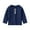 Navy, variant on Boys and Girls Solid Color Round Neck Button Placket Long Sleeve Cotton Blend Comfortable Kids Casual T-Shirt Top,4-5 Years