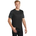 thumbnail image 4 of Sport-Tek CamoHex Colorblock Tee-XS (Black/ Iron Grey), 4 of 6