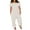 White, variant on Penkiiy Jumpsuits for Women Women's Solid Color Off Shoulder Short Sleeved Loose Fitting Jumpsuit Orange L Jumpsuits