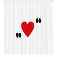 thumbnail image 3 of Ambesonne Love Shower Curtain, Red Simple Heart, 69"Wx75"L, Red Black White, 3 of 3