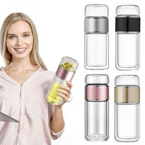 Clearance! Infusifie Tea Infuser (Three Capacities) Double Layer Insulated Tea And Water Separator Cup Portable Tea Water Separation Tea Cup With 304 Stainless Filter For Loose Tea