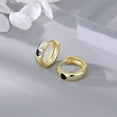 thumbnail image 4 of 925 Sterling Silver Black Heart Hoop Earrings for Women Teens Heart Huggie Earrings Hoop, 4 of 12