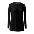 thumbnail image 4 of Wdgfv Vacation Pullover Sweater for Women European Style Womens Loose Fit Round Neck Pullover Sweater Featuring Side Slit Hem And Convenient Front, 4 of 4