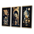 thumbnail image 3 of Designart "Geometry of Consciousness Contemporary Art I" Modern Geometric Framed Wall Art Set Of 3 - Gold Abstract Geometric Frame Gallery Wall Set For Home Decor, 3 of 6