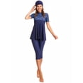 thumbnail image 4 of KXCFCYS Maillot de Bain Modeste à Manches Courtes Burkini Islamique Hijab pour Femmes, 4 of 7