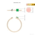 thumbnail image 5 of ANGARA Natural Two-Stone Square Emerald & Pear Diamond Open Ring in 14K Rose Gold for Women (Size-3mm) | May Birthstone, Birthday, Anniversary, Jewelry Gift for Women | Natural Emerald Ring, 5 of 10