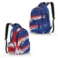 thumbnail image 2 of FKELYI July 4th USA Flaf Star Print School Backpack for Boys & Girls Schoolbag Lightweight Bookbag with Multi-Pockets Elementary Middle School Student Ages 6-12, 2 of 7